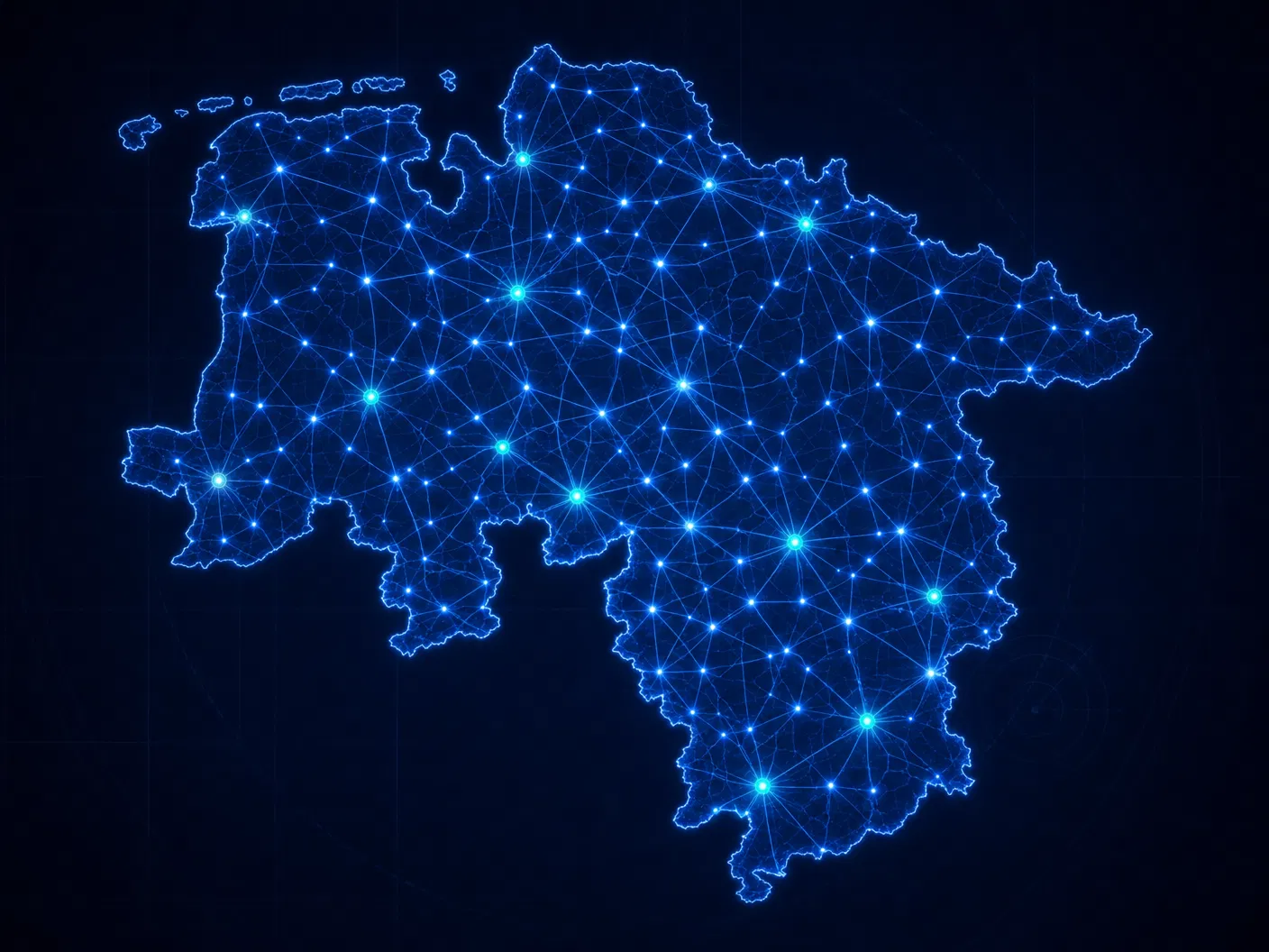 Niedersachsen Netzwerkkarte